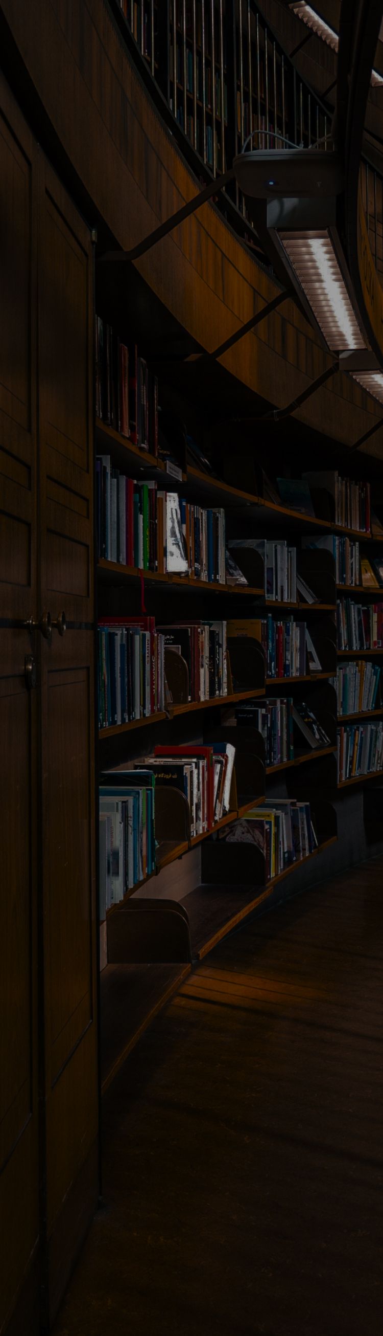 library as background for footer