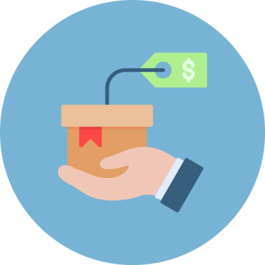 hand holding pot growing little plant with money leaf